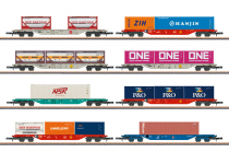 Märklin 82641 - Z - 8-tlg. Display Containertragwagen, Ep. VI